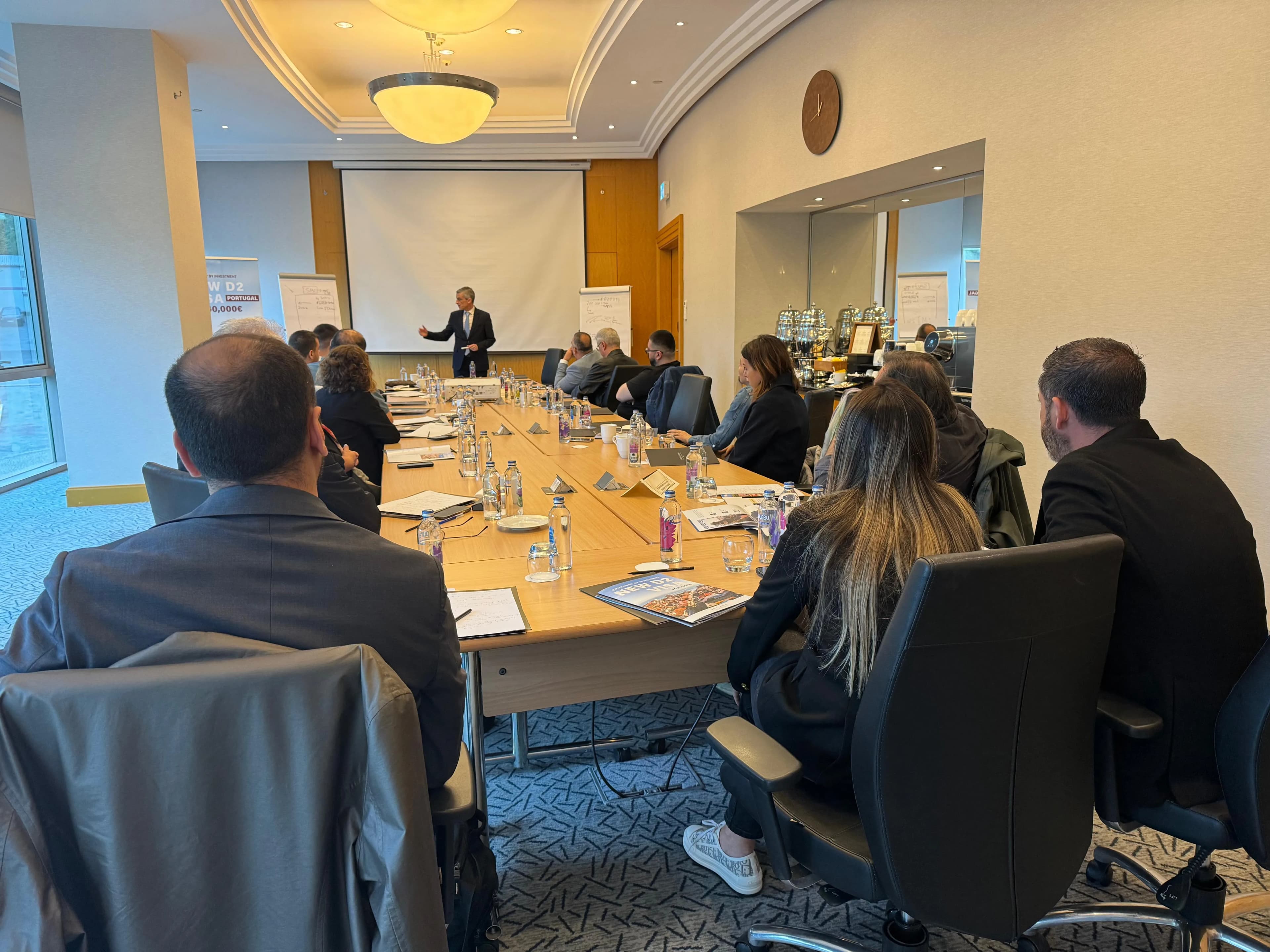 Edvero Partners team presenting property investment assessment for Portugal real estate